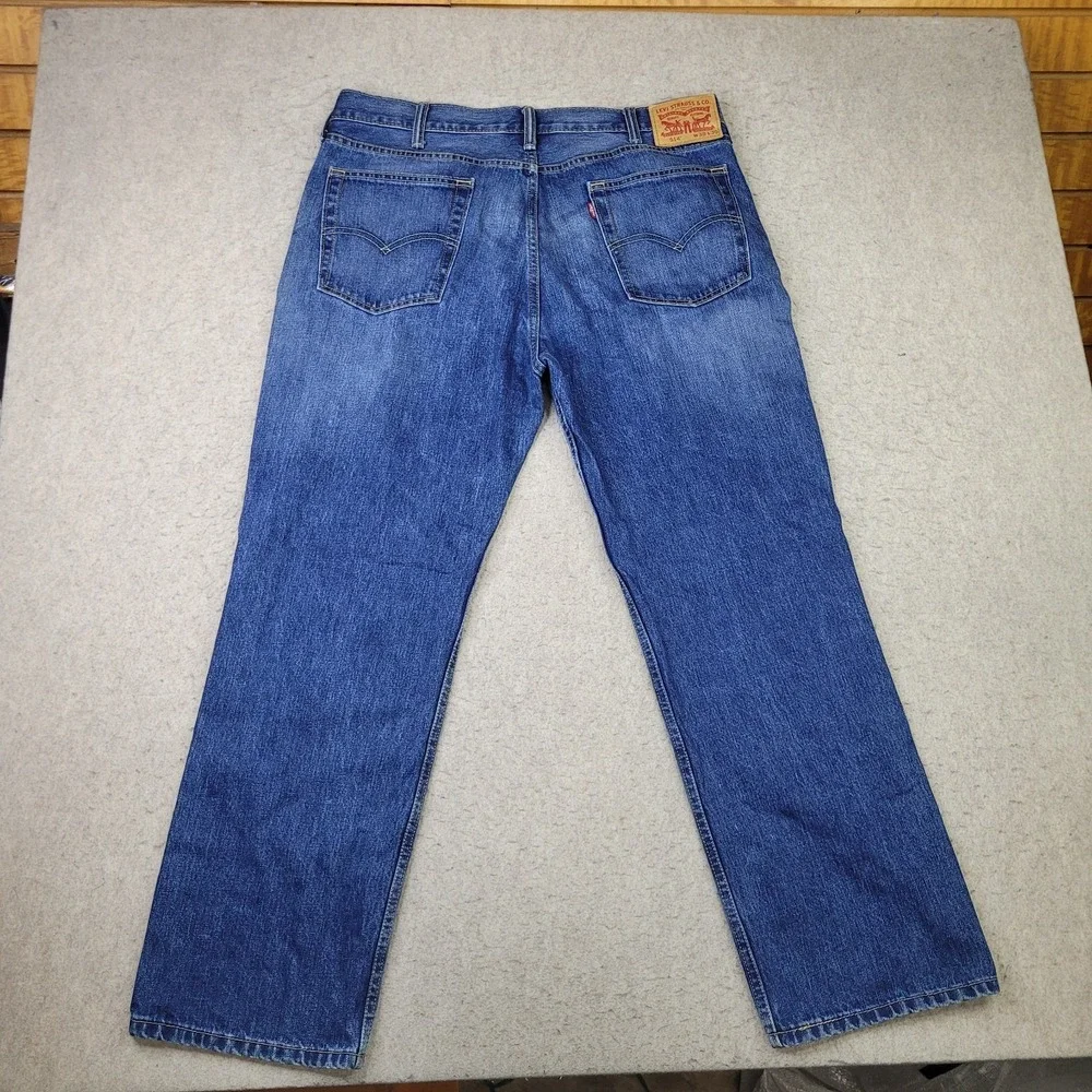 Levis Jeans‎ Mens 38 Blue Denim 514 Slim Straight Leg Zip Fly Pants Size 38x30
